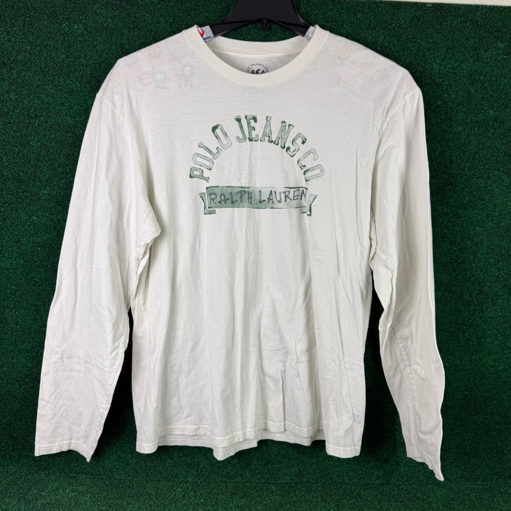Polo Jeans Co Ralph Lauren Men’s White Long Sleeve T-Shirt Size XL